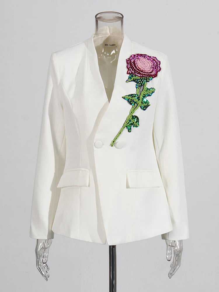 Women's Embroidery Loose Blazer