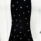 Color Block and Dots Two Piece Blazer and Skirt Set