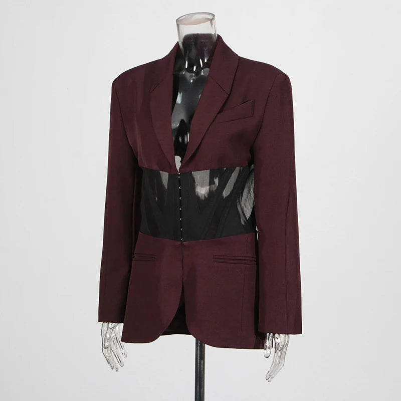 Sheer Mesh Sexy Blazer