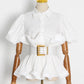 Vionette Lapel Puff Sleeve Shirt