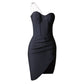 One Shoulder Crystal Diamonds Mini BDress
