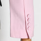 Pink and Black Color Block Casual Blazer