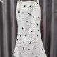Color Block and Dots Two Piece Blazer and Skirt Set