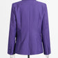 Make Me Blossom Purple Blazer with Rose Appliques