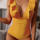 Sexy Ruffle Swimwear One Piece Swimsuit