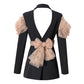 Amara Blush Mesh Blazer