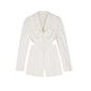 Victoire White Casual Blazer